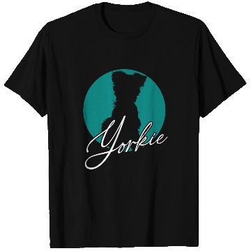 Discover Sitting Yorkie graphical Yorkshire Terrier 2 T-Shirts