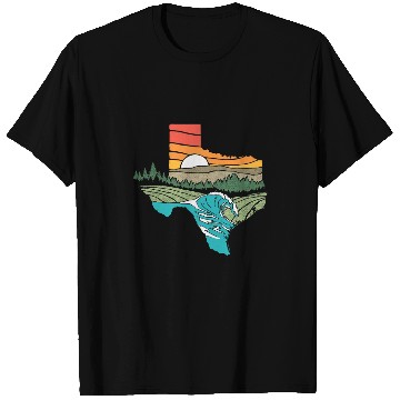 Discover Texas Outdoors vintages Nature Illustration Graphic T-Shirts