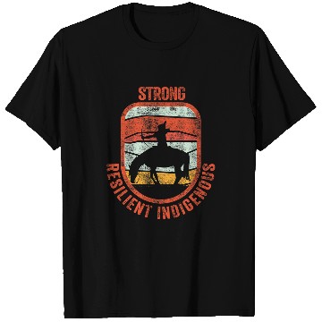 Discover Native American Strong Resilient Indigenous Retro Badge T-Shirts