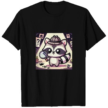 Discover Kawaii Cute Raccoon Detective T-Shirts