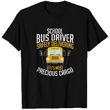 Discover School Bus Driver Safely Delivering 2School Bus Driver Mens T-Shirts
