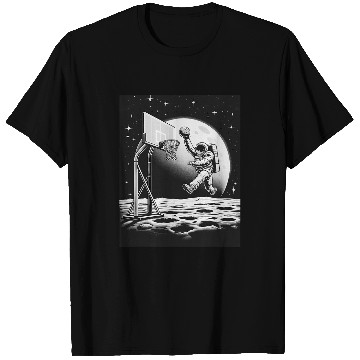 Discover Lunar Outer Space Slam Dunks Astronaut Basketball T-Shirts