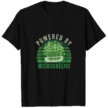 Discover Powered By Microgreens Urban Farming Microgreens Gardener T-Shirts