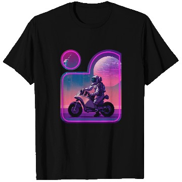 Discover Motorcycle Riding Astronaut 2Futuristic Space Exploration T-Shirts