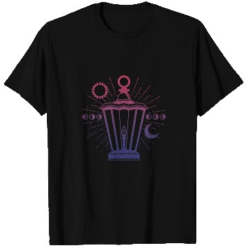 Discover Lamp Mystical Celestial Pattern Astrology Numerology Art T-Shirts