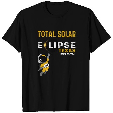 Discover Totale Solar Eclipse Texas April 8th 2024 Astronaut Eclipse T-Shirts