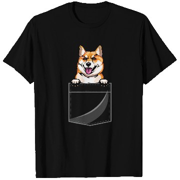 Discover Dog Shiba Inu In A Pocket T-Shirts