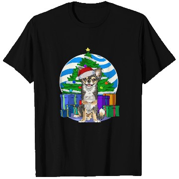 Discover Long haired Chihuahua Santa Christmas Tree Decor T-Shirts