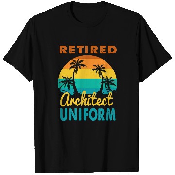 Discover Retired Architect Uniform Tropical Island Retirement T-Shirts