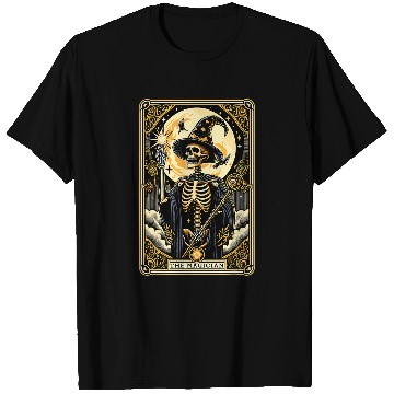 Discover The Magician Tarot Card Skeleton T-Shirts