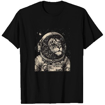 Discover lion floating in space astronaut in astronautsuit 21 T-Shirts