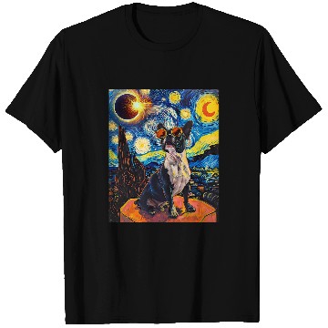 Discover Total Solar Eclipse Boston Terrier Dog T-Shirts