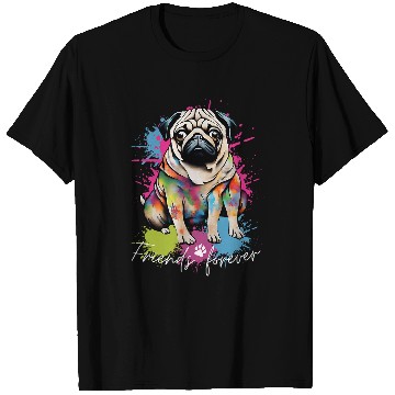 Discover Pug Friends Forever Dog Lover Design T-Shirts