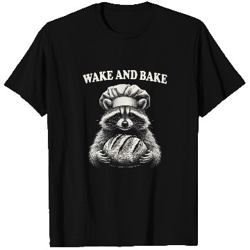 Discover Wake And Bake Sourdough Funny Raccoon Baker Meme T-Shirts