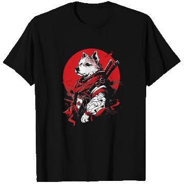 Discover Wire Fox Terrier Dog Ninja Samurai Transformation Cute T-Shirts