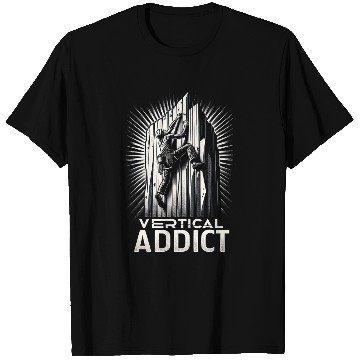 Discover Vertical Addict Rock Climbing Funny Graphic Tees T-Shirts