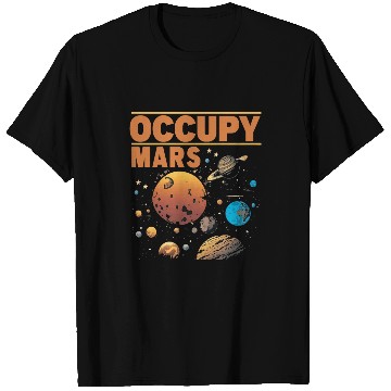Discover Occupy Mars Outer Space Science Astronaut Spaceship Planets 5 T-Shirts