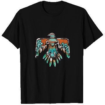 Discover western boho cowhide turquoise native american thunderbird T-Shirts