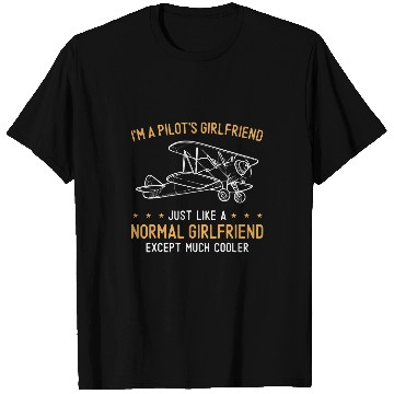 Discover Airplane Pilot vintages Biplane IM A PilotS Girlfriend Just T-Shirts