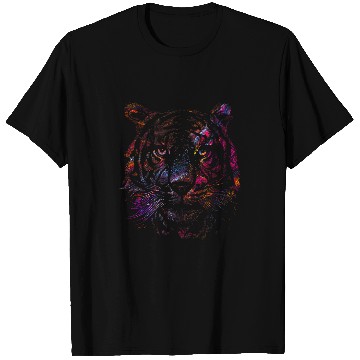 Discover Tiger Face Abstract Art Watercolor T-Shirts