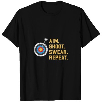 Discover vintages Archery targets Marksman Funny Aim Shoot Swear Repeat T-Shirts