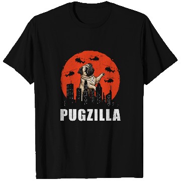 Discover Pug Funny Pug Owner Pugzilla Dog Lover Funny 1 T-Shirts