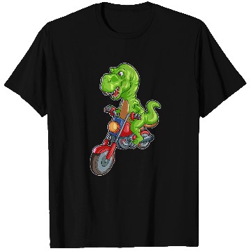Discover TRexs Riding Motorcycle 2Funny Dinosaur TRexs Biker T-Shirts