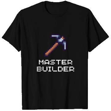 Discover Master Builder Funny Video Game Pickaxe Pixel Art Gamer T-Shirts