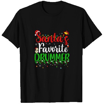 Discover Santas Favorite Drummer Funny xmass Pyjama Christmas 2 T-Shirts