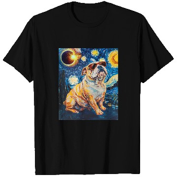 Discover Total Solar Eclipse Bulldog T-Shirts