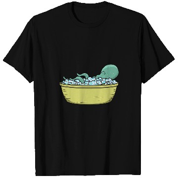 Discover Sea Animal Ice Bathing Cute Octopus T-Shirts
