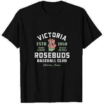 Discover Victoria Rosebuds Texas vintages Defunct Baseball T-Shirts