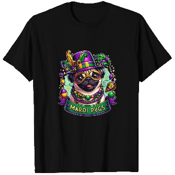 Discover Pug Mardi Pugs carnivals Mardi Gras Celebration T-Shirts