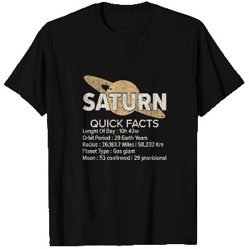 Discover vintages Saturn Planet Science Space Astronaut Astronomer T-Shirts