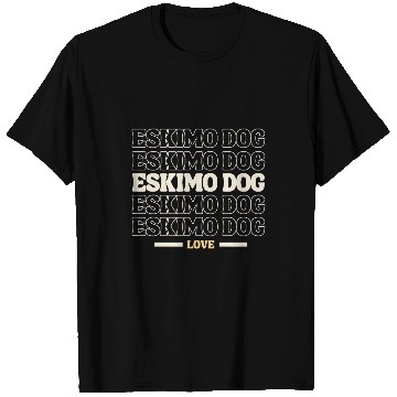 Discover vintages Eskimo Dog multi line dog lovers T-Shirts