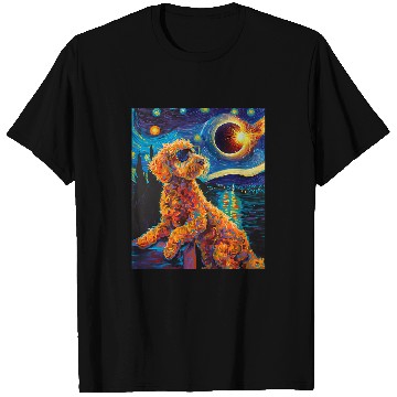 Discover Total Solar Eclipse Goldendoodle Dog T-Shirts