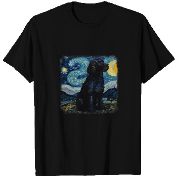 Discover Van gogh Newfoundland in starry night 2 T-Shirts