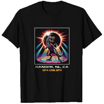 Discover TRexs Total Solar Eclipse Gander Newfoundland Canada T-Shirts