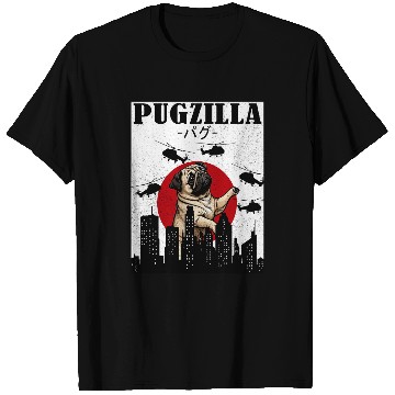 Discover Pug Funny Pug Owner Pugzilla Dog Lover Funny T-Shirts