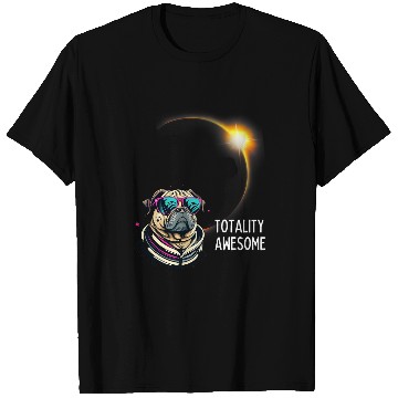 Discover Pug Dog America 2024 Solar Eclipse Totality Accessories 2 T-Shirts
