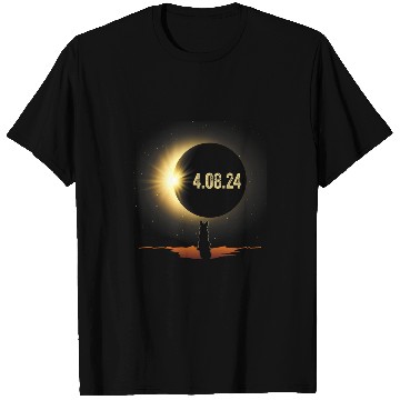 Discover Total Solar Eclipse 2024 Dog Tees German Shepherd Dog Lover T-Shirts