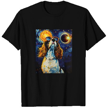 Discover Total Solar Eclipse English Springer Spaniel Dog 5 T-Shirts