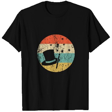 Discover Top Hat Magic Wand Icon Retro Magician T-Shirts