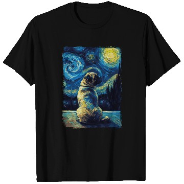 Discover Pug Starry Night 1 T-Shirts
