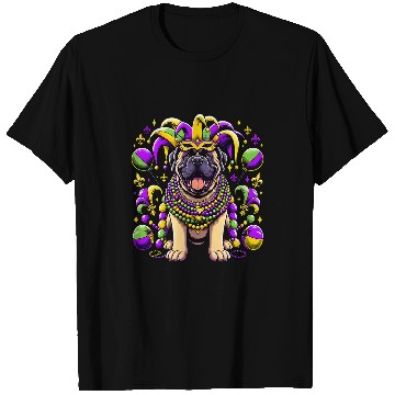 Discover Mardi Gras English Mastiff Dog T-Shirts