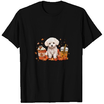 Discover Maltipoo Coffee Warm Cozy Fall Autumn Vibes Thanksgiving T-Shirts