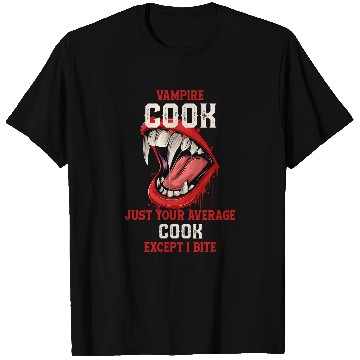 Discover Vampire Cook Halloween Chef Scary Cooker Work Blood Sucker T-Shirts