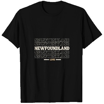 Discover vintages Newfoundland multi line dog lovers T-Shirts