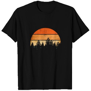 Discover Pretty retro sunset powerful forest trees T-Shirts