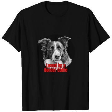 Discover Loved by a Border Collie Big Bold Graphic Design T-Shirts